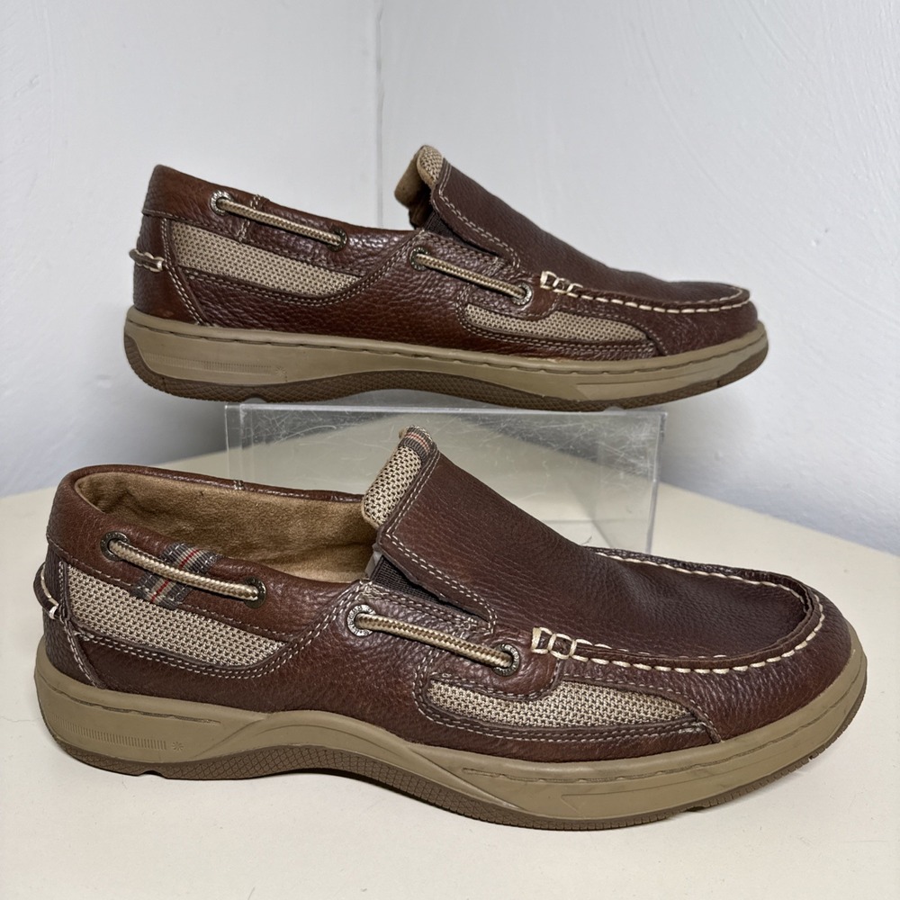Bass & Co Size 10,5 M Men's Brown Leather Slip-on Co. Baron 3 Loafers Shoes